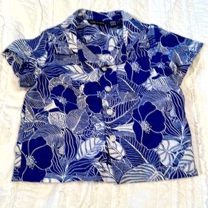 Janie and jack button down floral shirt